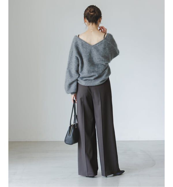 NOBLE「《追加・WEB限定カラーあり》エステルツイルストレッチスラックスパンツ」|スラックス|