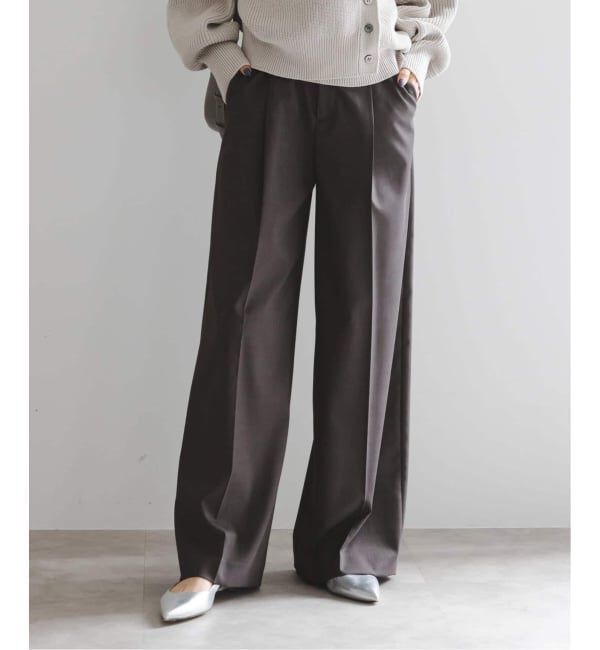 NOBLE「《追加・WEB限定カラーあり》エステルツイルストレッチスラックスパンツ」|スラックス|
