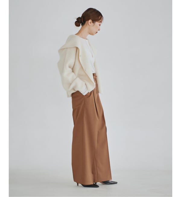 NOBLE「《追加・WEB限定カラーあり》エステルツイルストレッチスラックスパンツ」|スラックス|