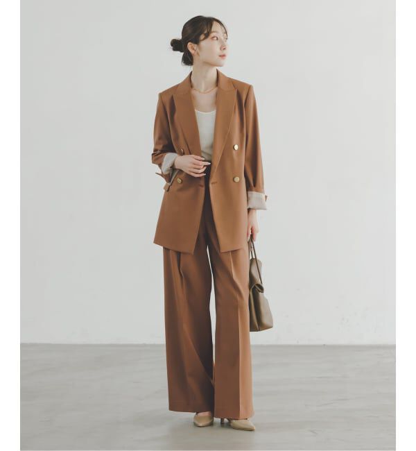 NOBLE「《追加・WEB限定カラーあり》エステルツイルストレッチスラックスパンツ」|スラックス|