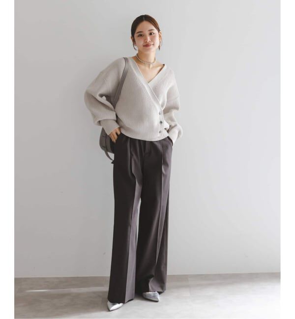 NOBLE「《追加・WEB限定カラーあり》エステルツイルストレッチスラックスパンツ」|スラックス|