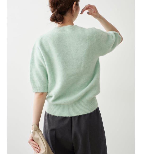 Spick and Span「《新色 / 追加》FOX/ALPACAハーフスリーブニット」|ニット・セーター|