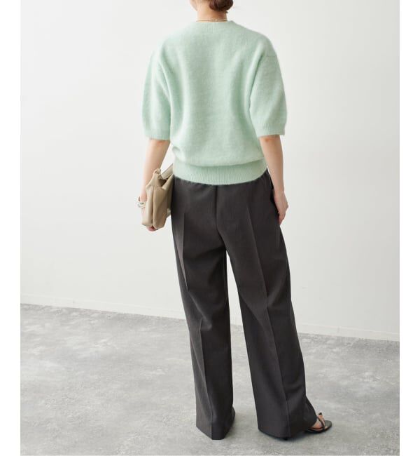 Spick and Span「《新色 / 追加》FOX/ALPACAハーフスリーブニット」|ニット・セーター|