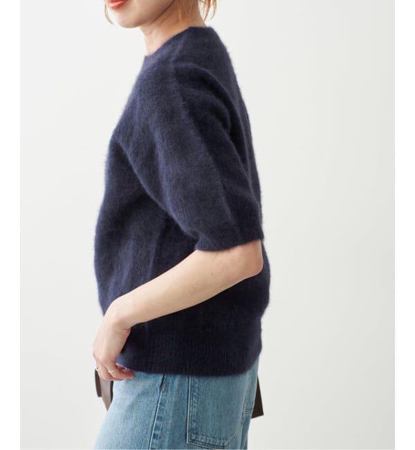 Spick and Span「《新色 / 追加》FOX/ALPACAハーフスリーブニット」|ニット・セーター|