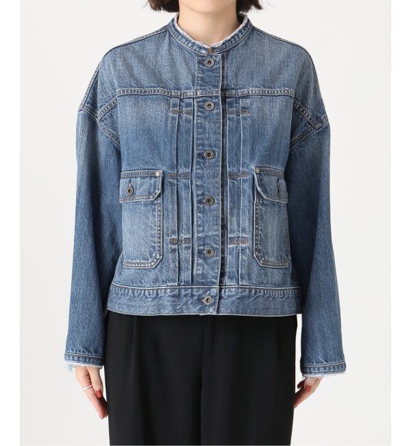 Spick and Span「《WEB限定》5 1/2 2ND-LINE CROP ジャケット」|デニムジャケット|