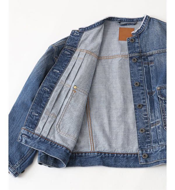 Spick and Span「《WEB限定》5 1/2 2ND-LINE CROP ジャケット」|デニムジャケット|
