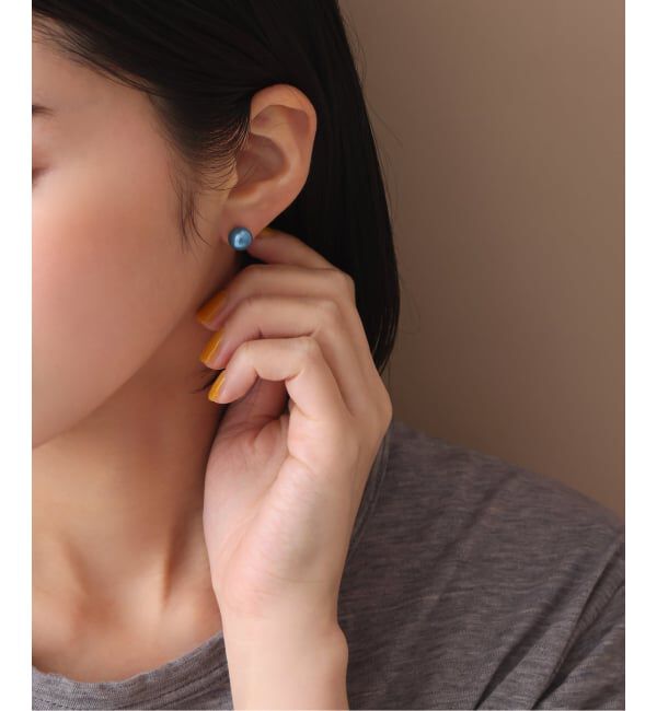 Lilas by Spick&Span「《追加予約》8mmインディゴパール1粒ピアス K10（両耳）」|ピアス|