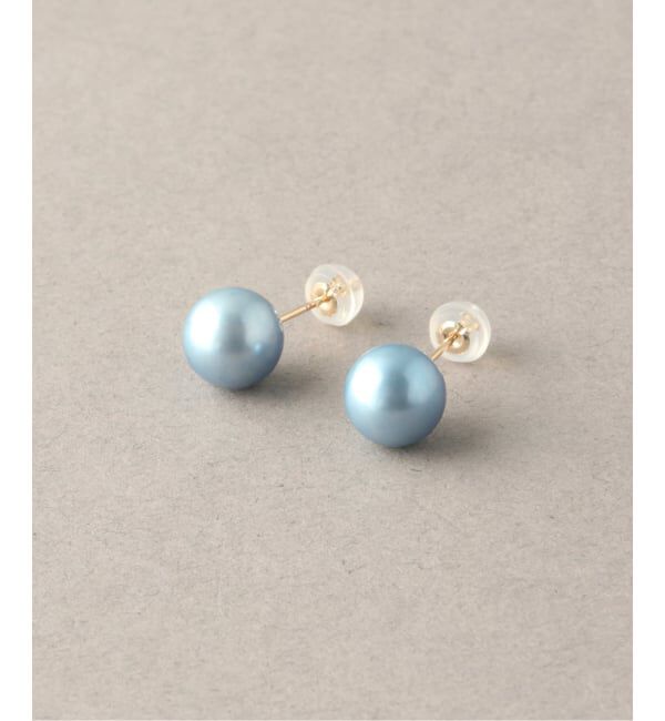 Lilas by Spick&Span「《追加予約》8mmインディゴパール1粒ピアス K10（両耳）」|ピアス|