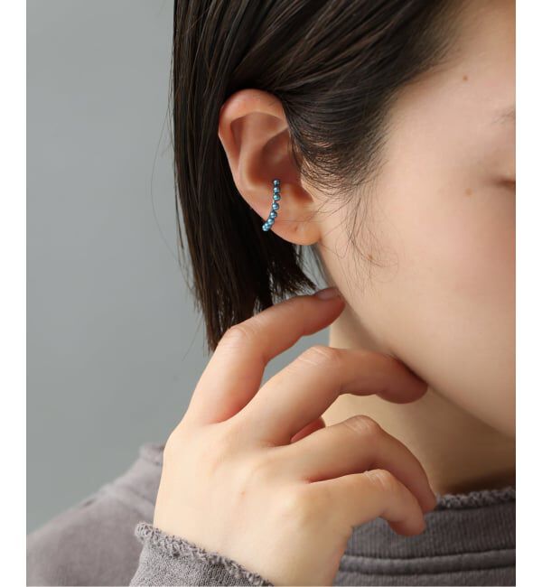 Lilas by Spick&Span「《追加予約》インディゴパールラインイヤーカフ K10（片耳）」|イヤーカフ|