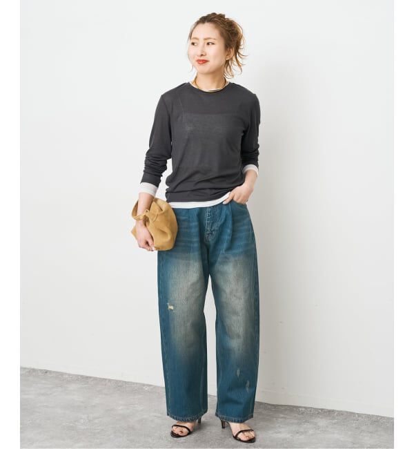 Spick and Span「《新色有り / 追加》シアーリブレイヤードプルオーバー」|Tシャツ・カットソー|