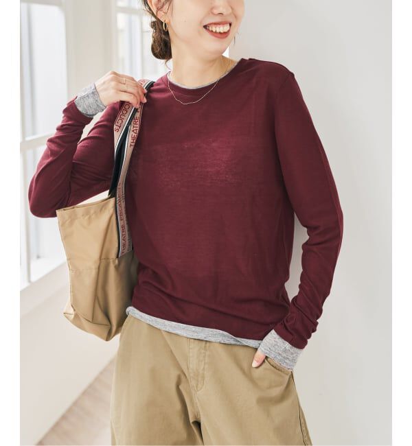 Spick and Span「《新色有り / 追加》シアーリブレイヤードプルオーバー」|Tシャツ・カットソー|