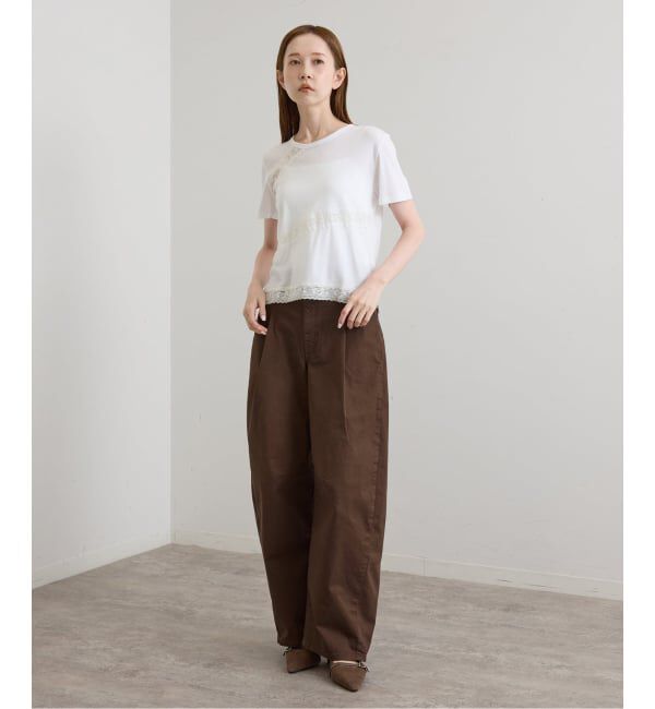 U by SPICK&SPAN「SOMETHING / サムシング HANA TUCK CURVE TAPERED」|チノ|