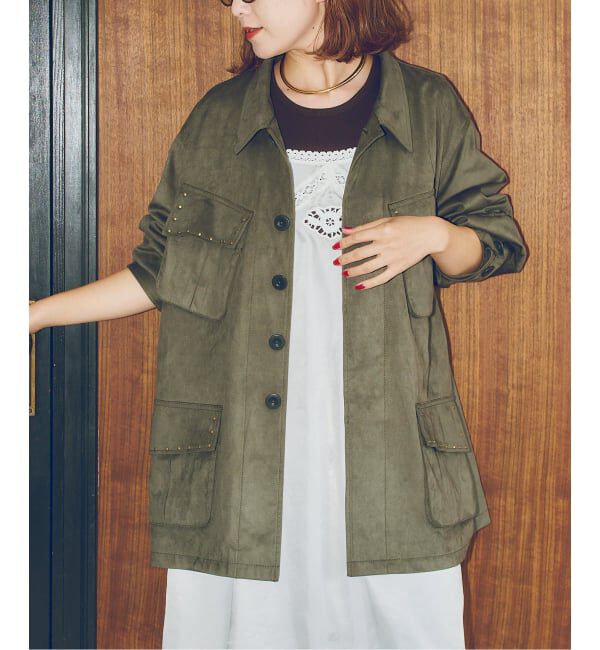Spick and Span「ARCHIVE STANCE / アーカイブスタンス fale suede military JK」|ミリタリージャケット|