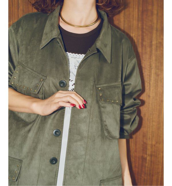 Spick and Span「ARCHIVE STANCE / アーカイブスタンス fale suede military JK」|ミリタリージャケット|