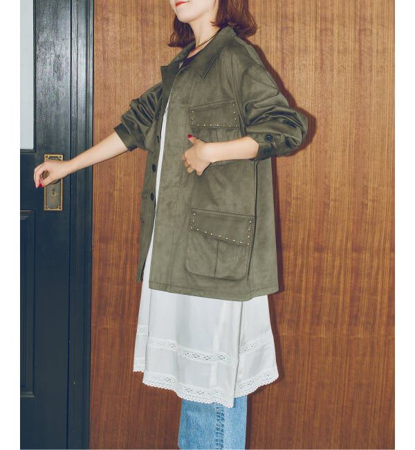 Spick and Span「ARCHIVE STANCE / アーカイブスタンス fale suede military JK」|ミリタリージャケット|
