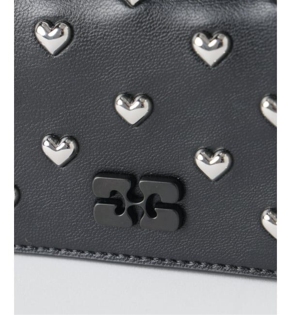 U by SPICK&SPAN「《新宿・WEB限定》GANNI / ガニー Bou Card Holder with Flap Heart Studs」|名刺入れ・カードケース|