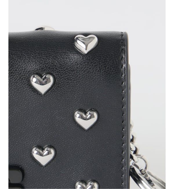 U by SPICK&SPAN「《新宿・WEB限定》GANNI / ガニー Bou Card Holder with Flap Heart Studs」|名刺入れ・カードケース|