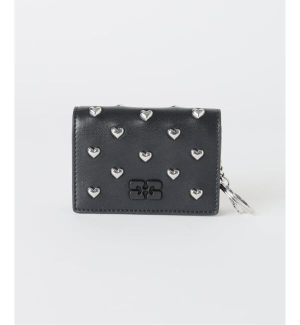 U by SPICK&SPAN「《新宿・WEB限定》GANNI / ガニー Bou Card Holder with Flap Heart Studs」|名刺入れ・カードケース|