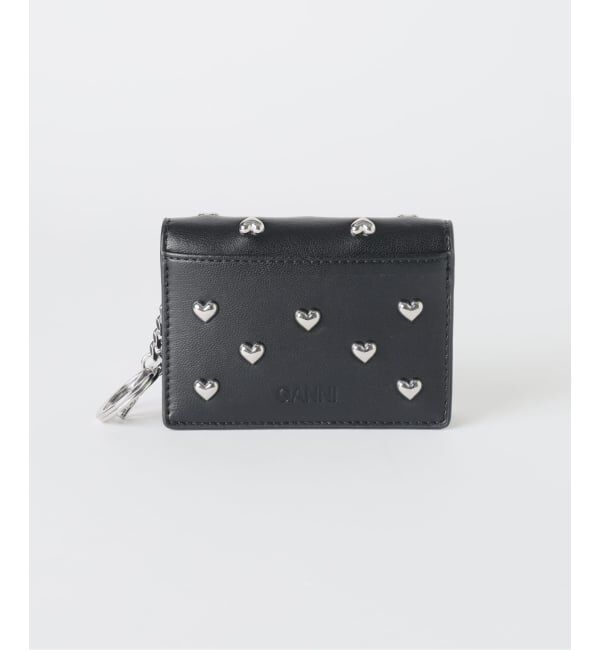 U by SPICK&SPAN「《新宿・WEB限定》GANNI / ガニー Bou Card Holder with Flap Heart Studs」|名刺入れ・カードケース|
