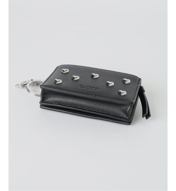 U by SPICK&SPAN「《新宿・WEB限定》GANNI / ガニー Bou Card Holder with Flap Heart Studs」|名刺入れ・カードケース|