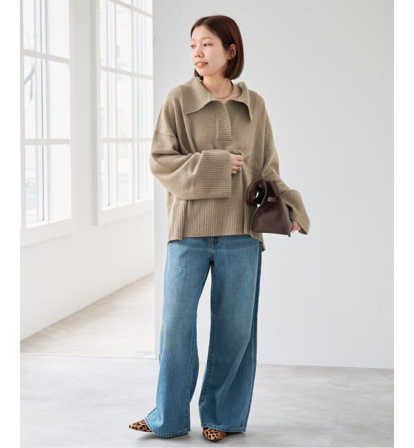 Spick and Span「ルーズウールポロシャツニット」|ニット・セーター|