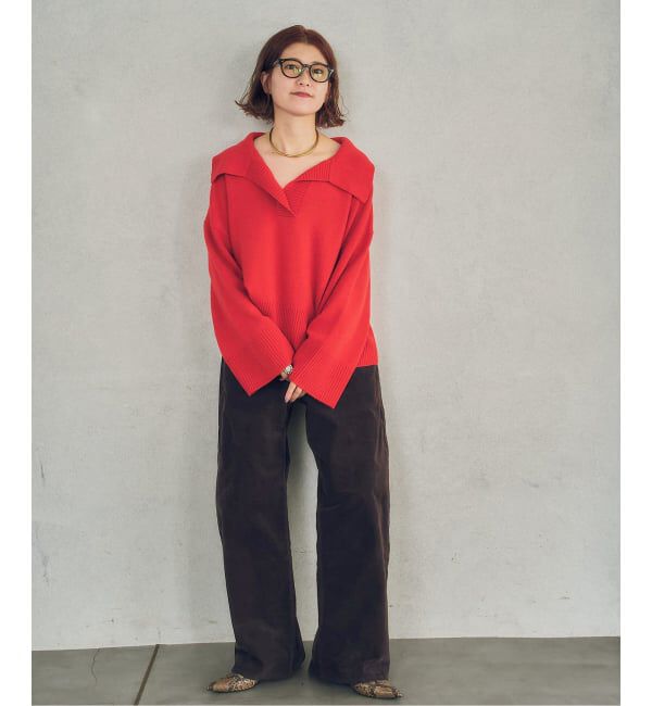 Spick and Span「ルーズウールポロシャツニット」|ニット・セーター|