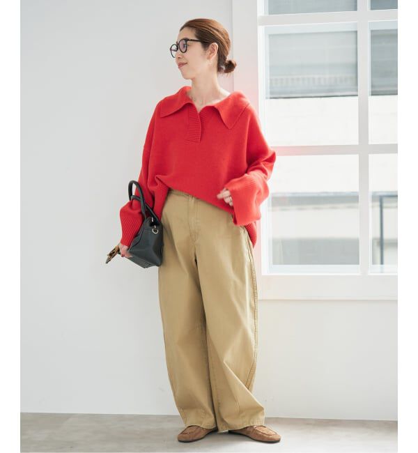 Spick and Span「ルーズウールポロシャツニット」|ニット・セーター|