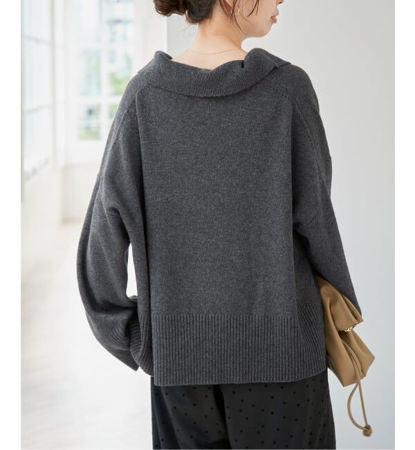 Spick and Span「ルーズウールポロシャツニット」|ニット・セーター|
