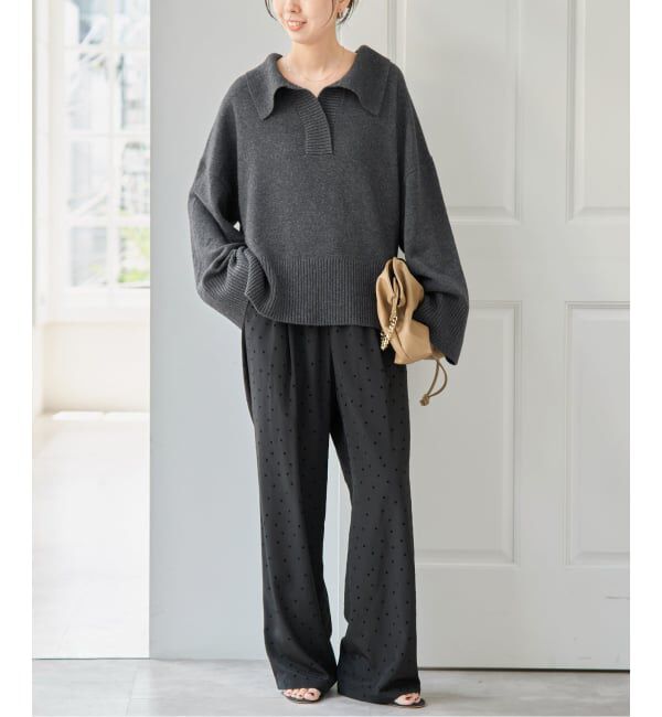 Spick and Span「ルーズウールポロシャツニット」|ニット・セーター|