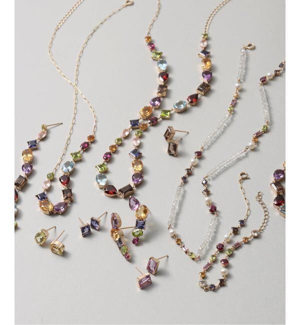 Lilas by Spick&Span「《追加予約》レモンクォーツスタッドピアス K10（両耳）」|ピアス|