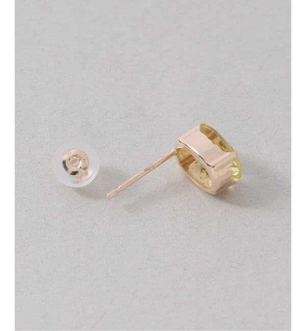 Lilas by Spick&Span「《追加予約》レモンクォーツスタッドピアス K10（両耳）」|ピアス|