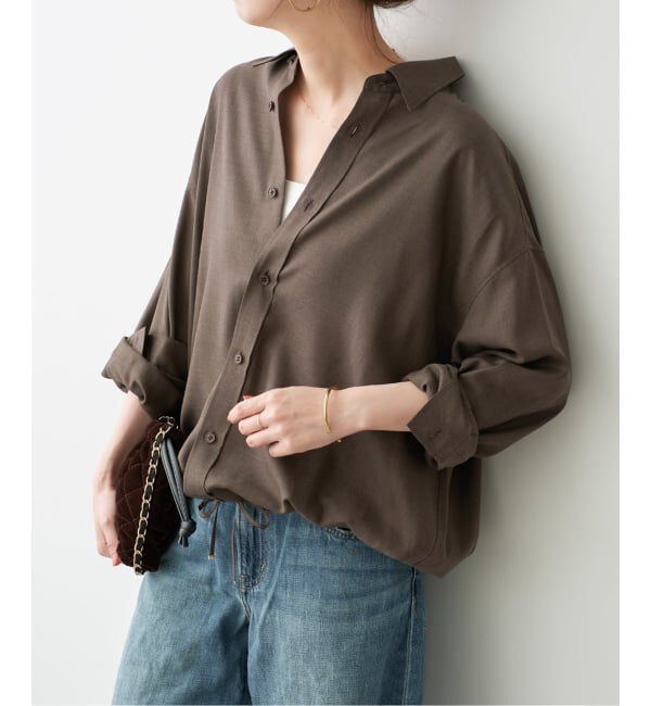Spick and Span「CU/PEヘムギャザーシャツ」|シャツ・ブラウス|