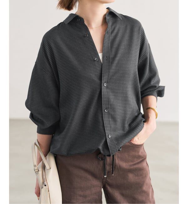 Spick and Span「CU/PEヘムギャザーシャツ」|シャツ・ブラウス|