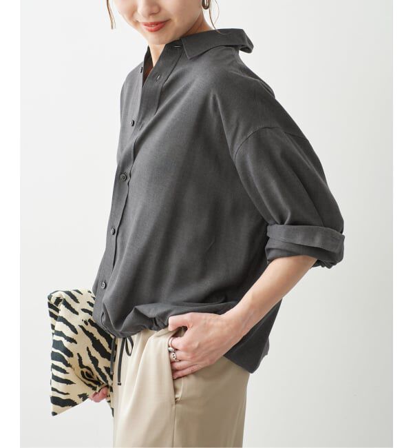 Spick and Span「CU/PEヘムギャザーシャツ」|シャツ・ブラウス|