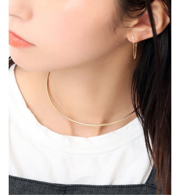 Lilas by Spick&Span「2.5パイプC型チョーカー K10」|ネックレス|