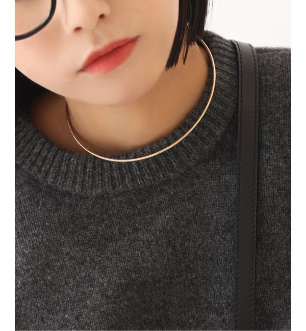 Lilas by Spick&Span「2.5パイプC型チョーカー K10」|ネックレス|