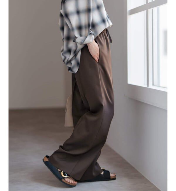 Spick and Span「《34サイズ登場 / 追加》P/Wイージースラックスパンツ」|スラックス|