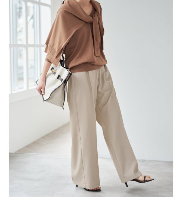 Spick and Span「《34サイズ登場 / 追加》P/Wイージースラックスパンツ」|スラックス|