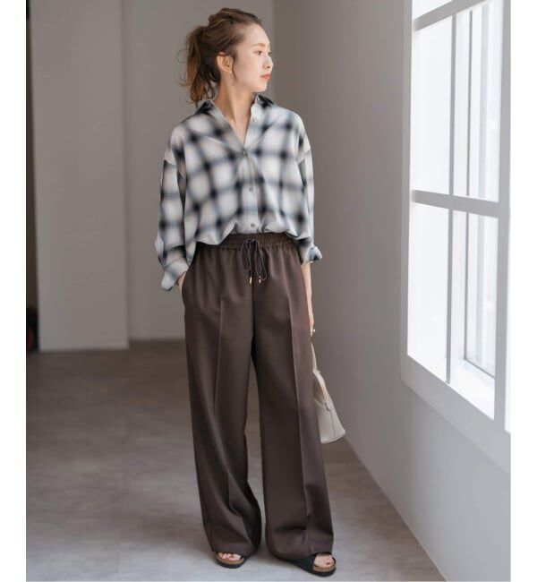 Spick and Span「《34サイズ登場 / 追加》P/Wイージースラックスパンツ」|スラックス|
