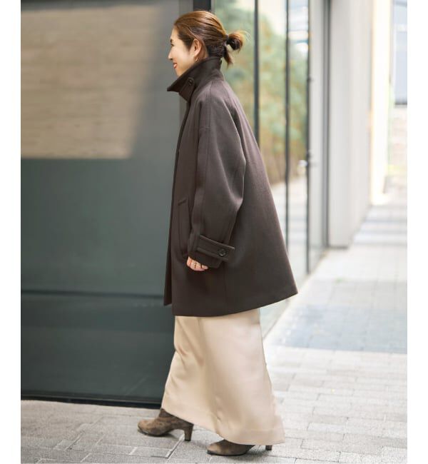 Spick and Span「《予約》160Sビーバーハーフコート」|ステンカラーコート|