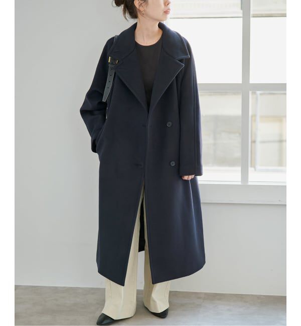 Spick and Span「《予約》S160ダブルブレスト2wayコート」|ステンカラーコート|