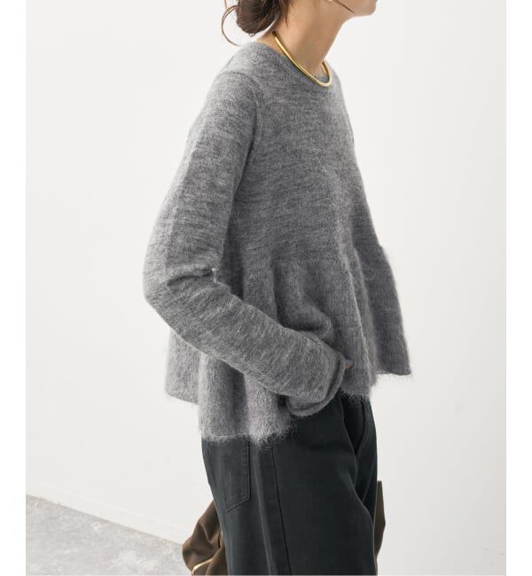Spick and Span「《追加》モヘヤ混ペプラムニット」|ニット・セーター|