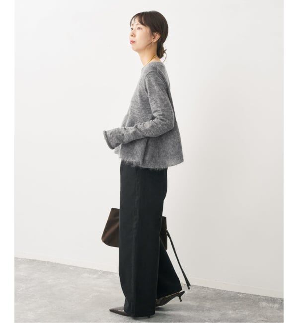 Spick and Span「《追加》モヘヤ混ペプラムニット」|ニット・セーター|