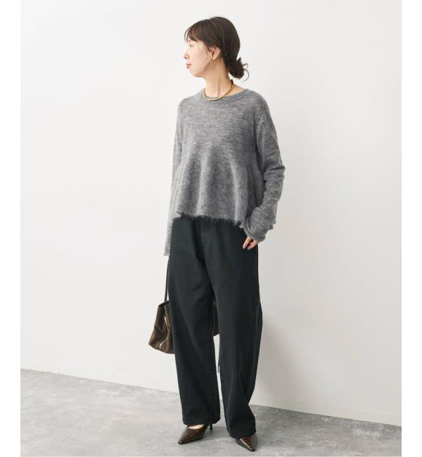 Spick and Span「《追加》モヘヤ混ペプラムニット」|ニット・セーター|