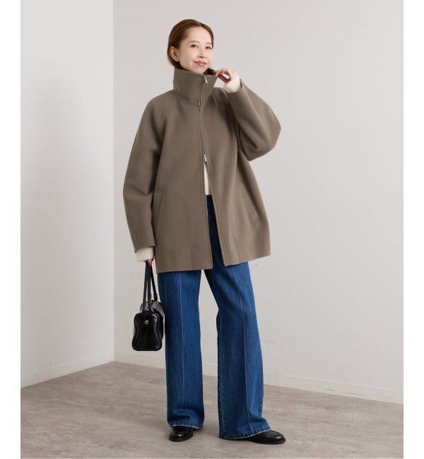 U by SPICK&SPAN「《予約》パイルメルトンジップコート」|ステンカラーコート|