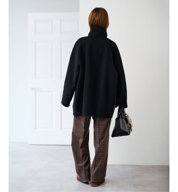 U by SPICK&SPAN「《予約》パイルメルトンジップコート」|ステンカラーコート|