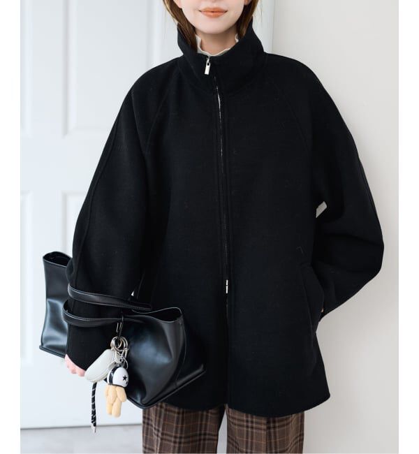 U by SPICK&SPAN「《予約》パイルメルトンジップコート」|ステンカラーコート|