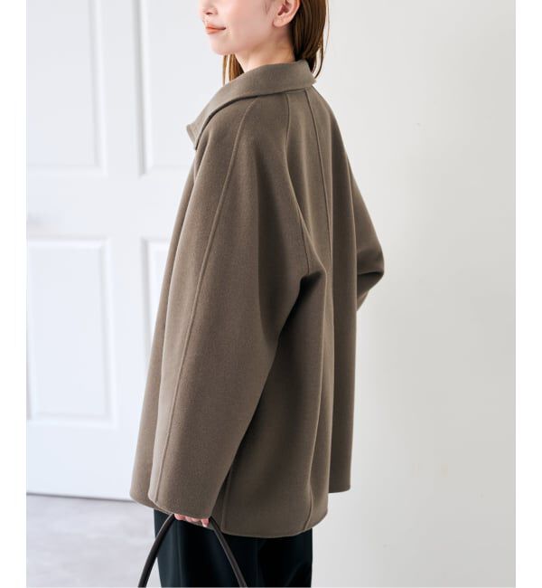 U by SPICK&SPAN「《予約》パイルメルトンジップコート」|ステンカラーコート|