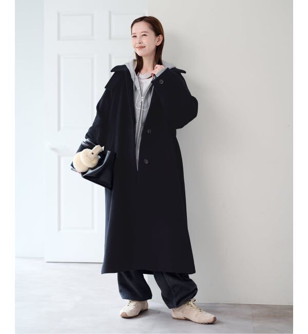 U by SPICK&SPAN「《予約》マオカラーロングコート」|ステンカラーコート|