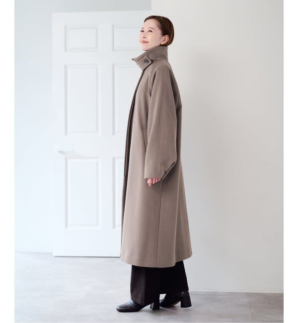 U by SPICK&SPAN「《予約》マオカラーロングコート」|ステンカラーコート|
